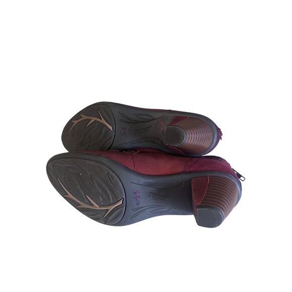 Earth maroon zip back boots size 8.5 B - Picture 6 of 6